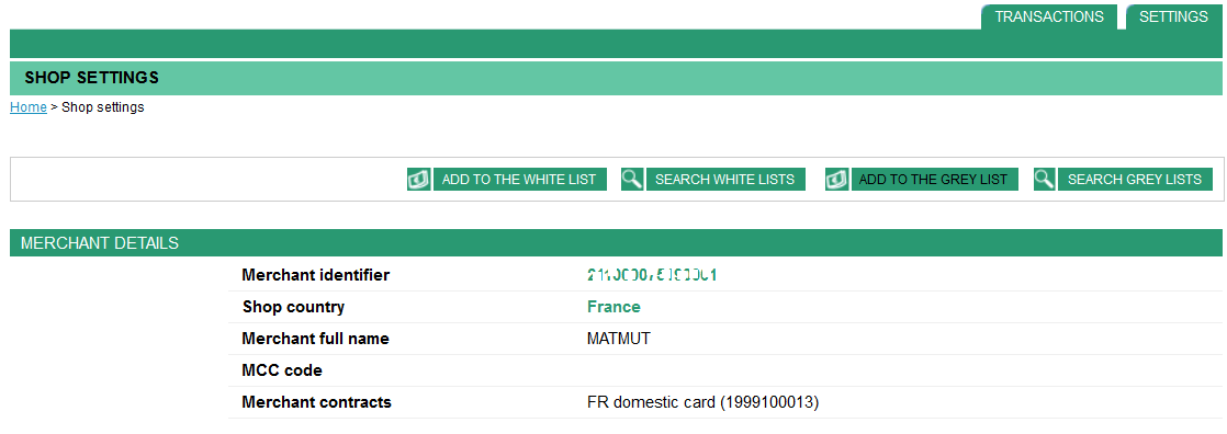  summary of merchant details: id, country, name, MCCC code