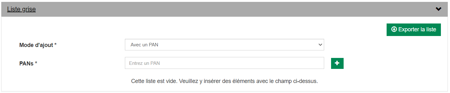 image montrant le déploiement de la liste noire