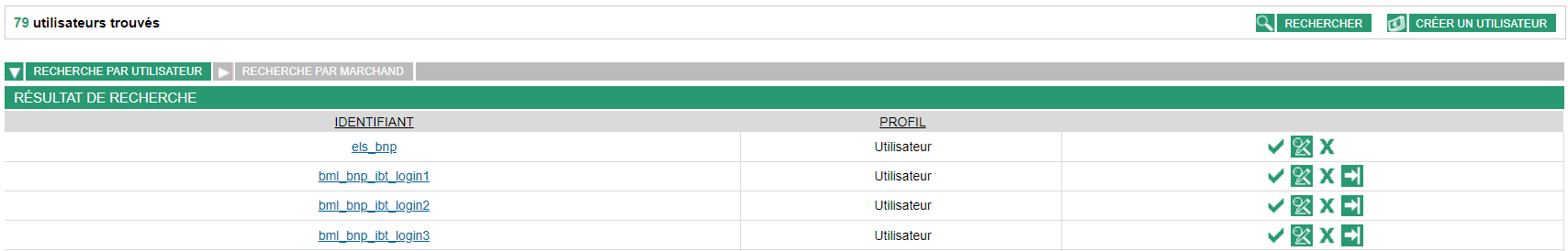 page de résultat