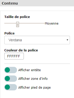 Image montrant la zone de contenu