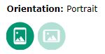 Image of the buttons to select the page orientation